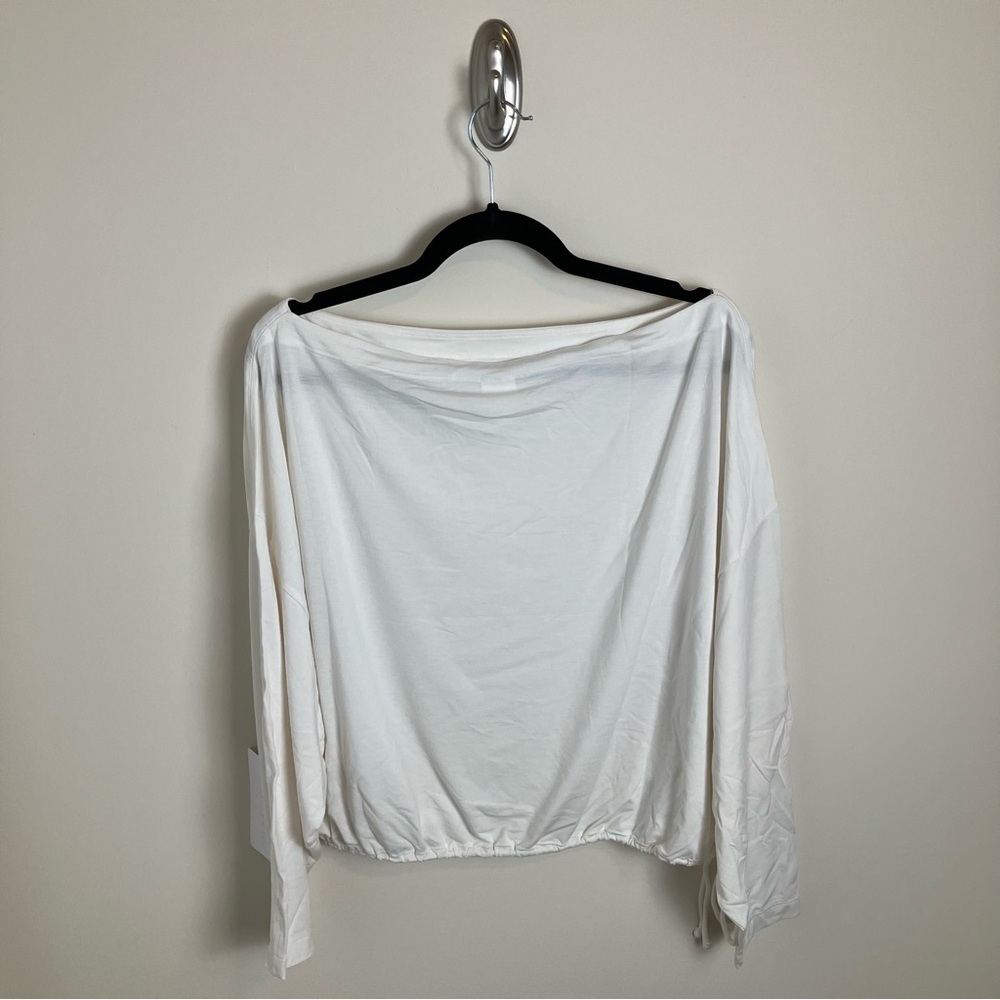 NWT Athleta Cool Down Top in Magnolia White Extra Large Tall Shirt - Picture 6 of 9